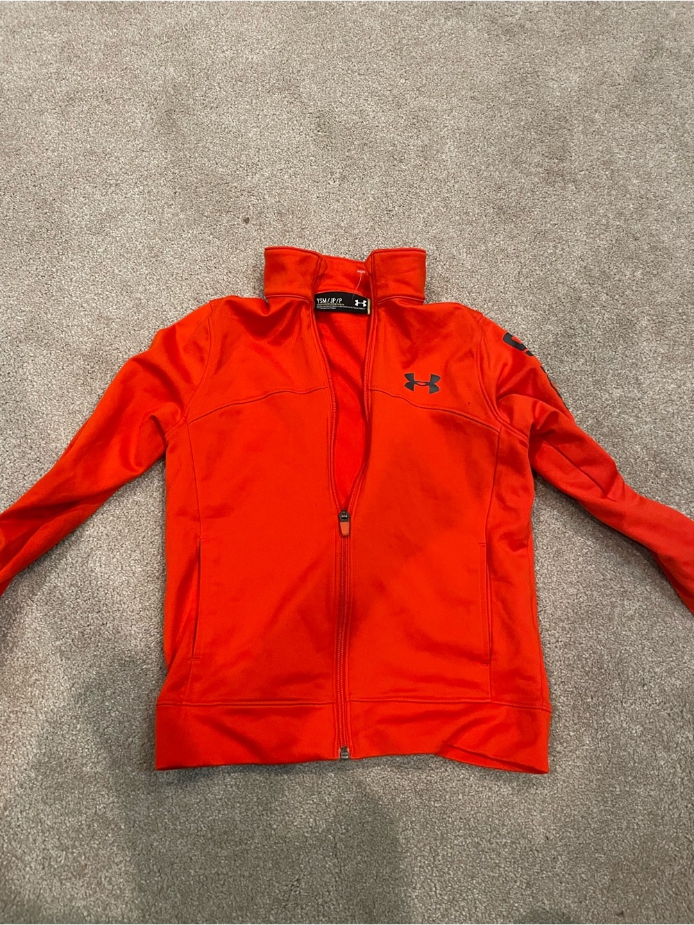 Under Armour Kids Orange-Red Full-Zip Puffer Jacket